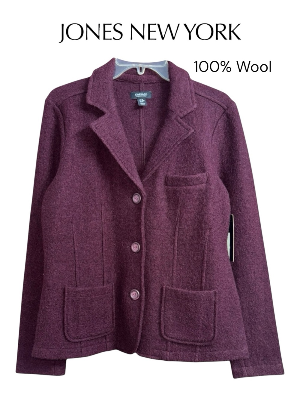 Jones New York (NWT) Boiled Wool blazer, Size Medium